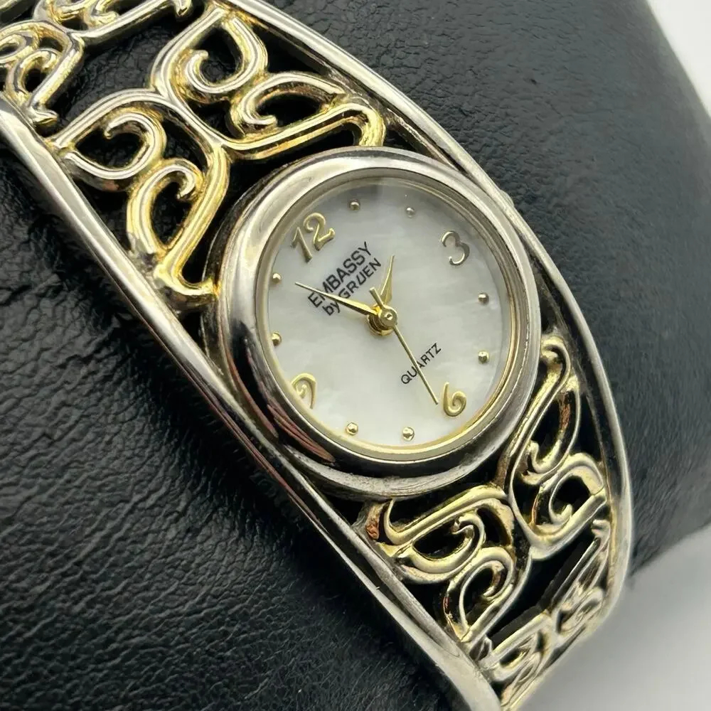 Embassy by Gruen Mother Pearl Women’s Quartz Watch Working
